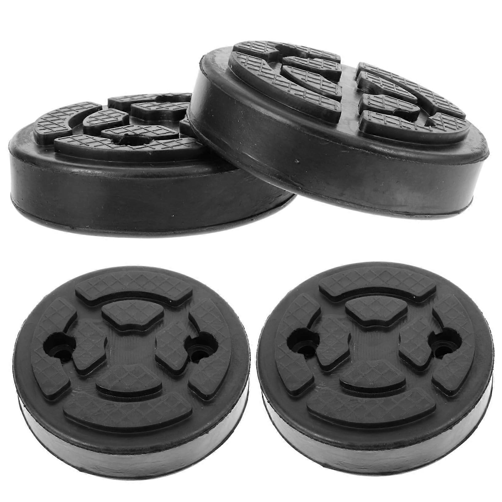 4-Piece Trolley Jack Pad Set, Heavy-Duty Stabilizer Jack Mats, Universal Lifting Tray Mats for Vehicle Safety
