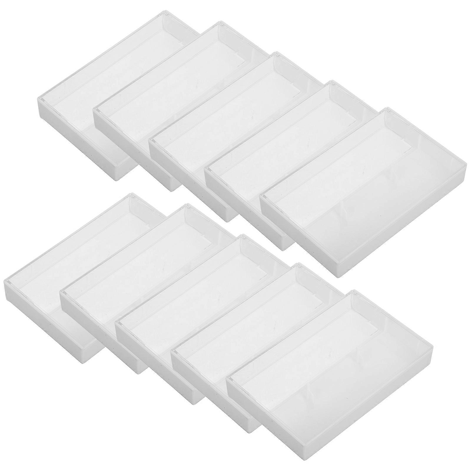 Transparent Plastic Cassette Tape Storage Cases 10pcs Set for Organizing Small Items Like Jewelry, Crystals, and Coins with Long Term Protection