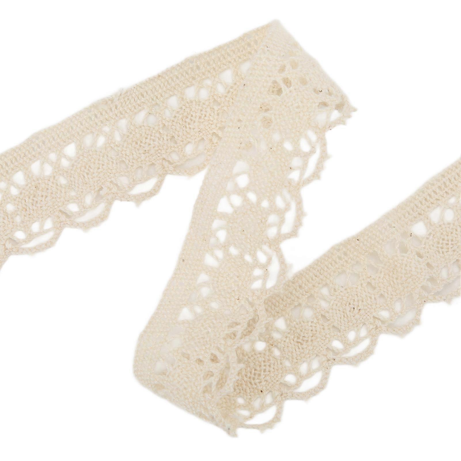 Lace Ribbon Retro Style Durable 2.5cm Wide Pure Cotton Thread Lace Design for Clothes Shoes Hats Bags