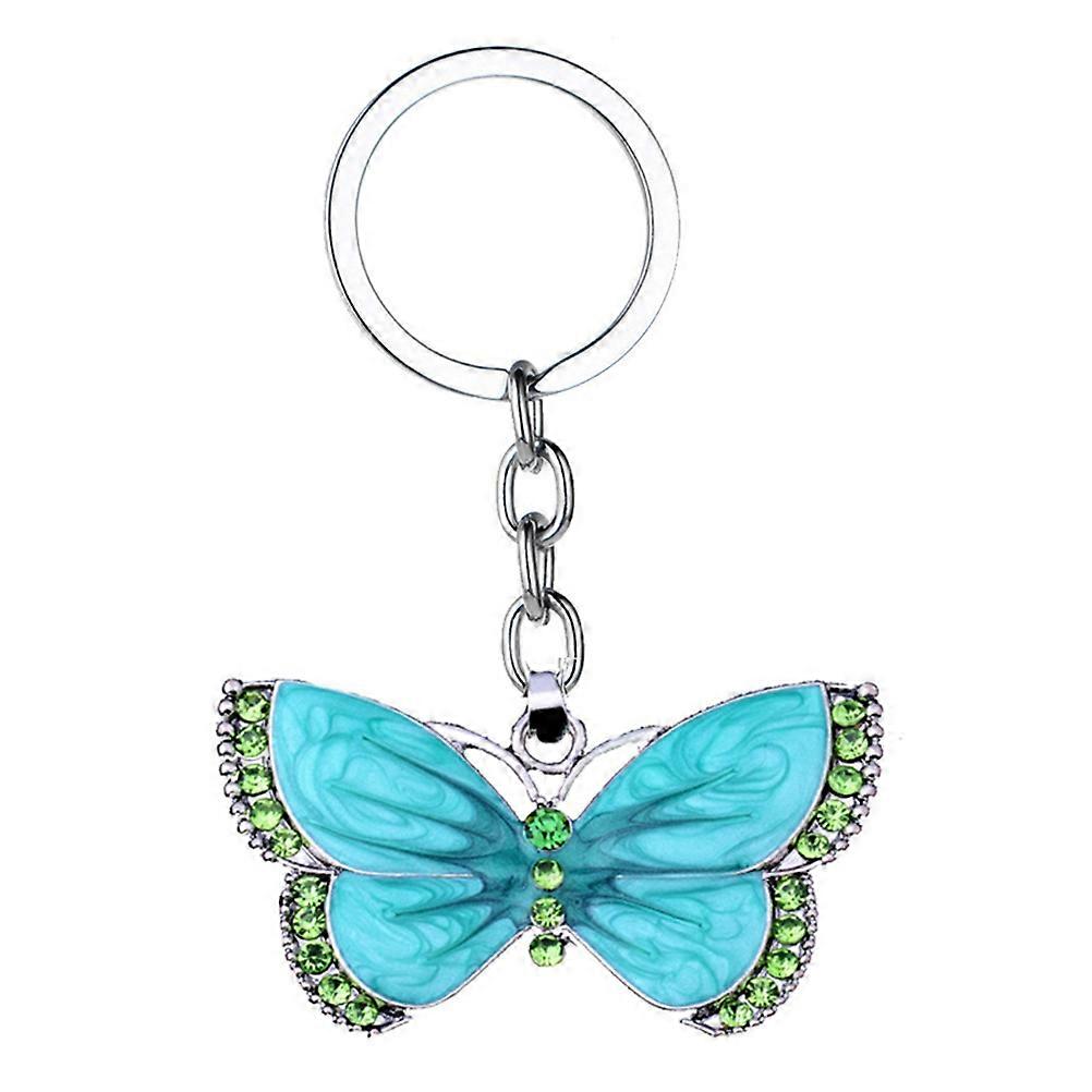 Keychain Drip Oil Model Design Fine Workmanship Alloy Rhinestone Unique Ornaments Daily Use 2Pcs