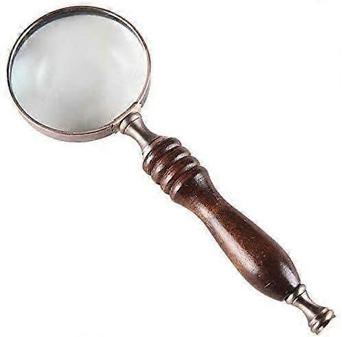 Portable Handheld Magnifying Glass with Handle, 10X Magnification, Natural Light for Reading