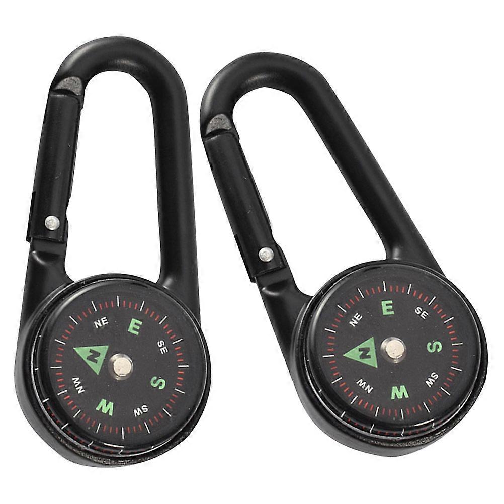 Here's a refined product description for your **2pcs Double Sided Mini Compass with Carabiner Clip**:

 

**2 Pack Double Sided Mini Compass with