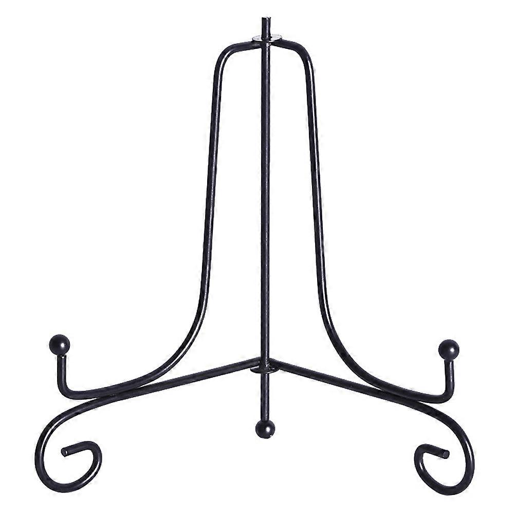 Iron Display Stand for Home Decoration Black Curved Metal Stand for Photos Books Artwork 8 Inch