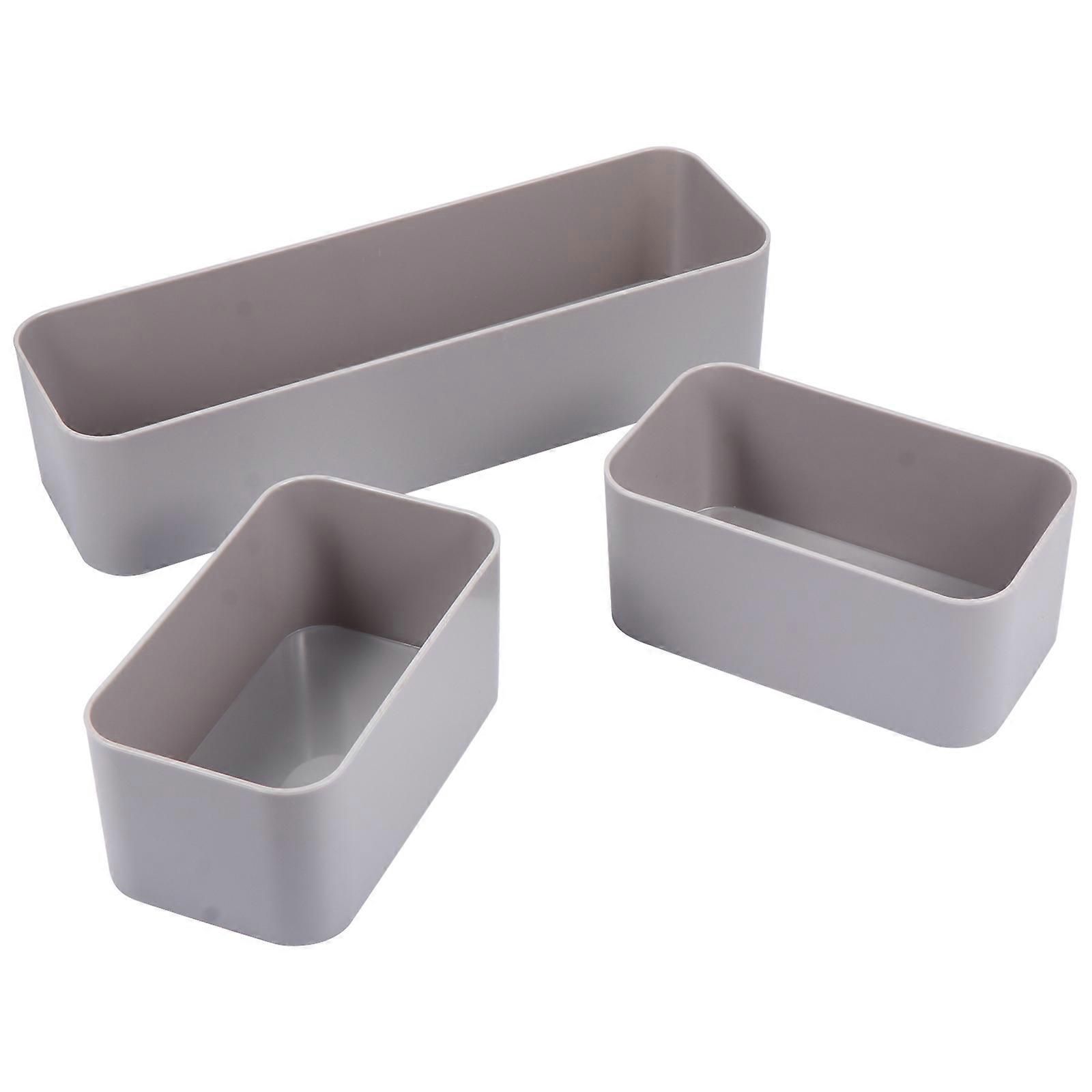 3pcs Wall Mounted Storage Boxes ABS Organizer for Bedroom, Kitchen, Bathroom – Space Saving Sticky Rack for Remotes & Small Items