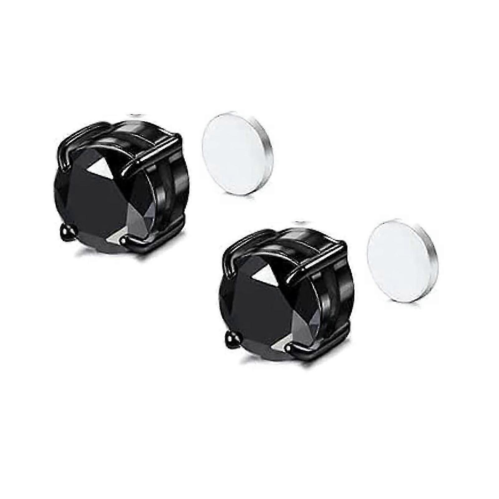2 pares de aretes magnéticos aretes falsos con clip en aretes sin piercing Set-ZZY