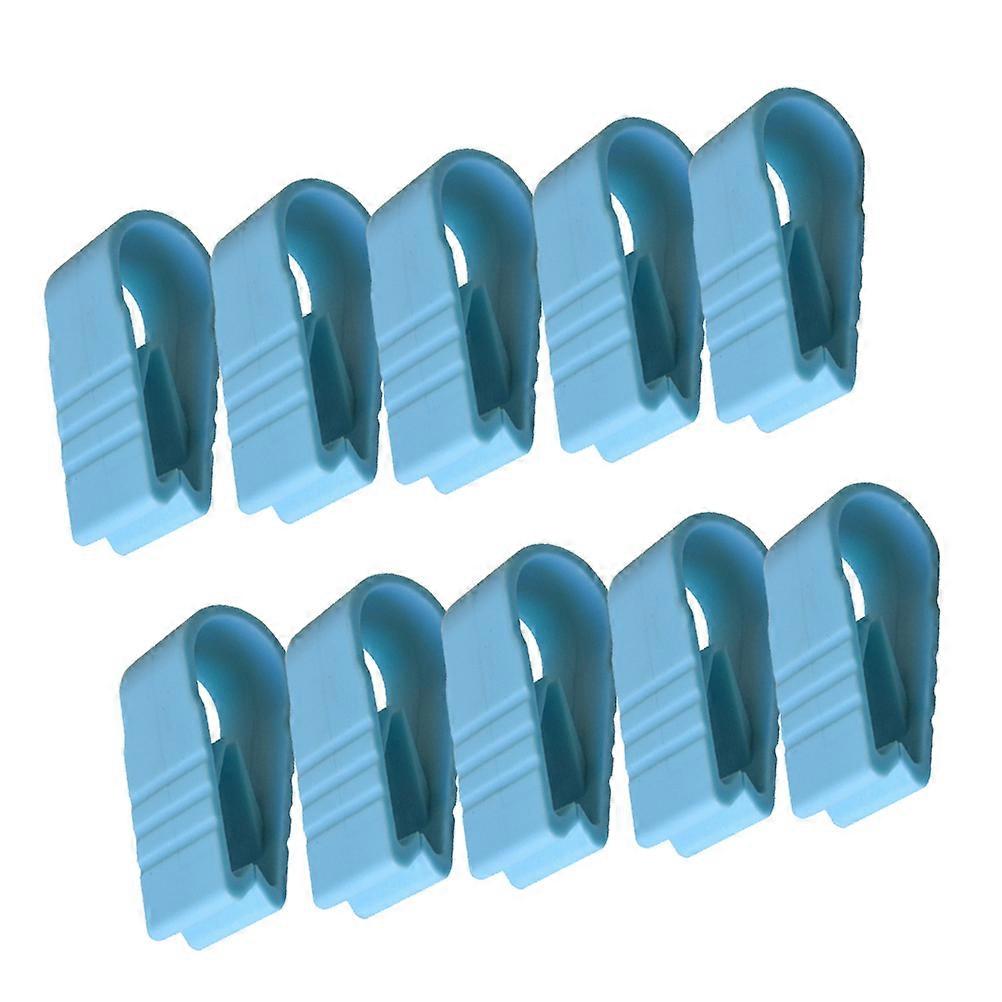 10Pcs Bed Sheet Fixing Clips Anti Slip Quilt Cover Buckles Traceless Blue