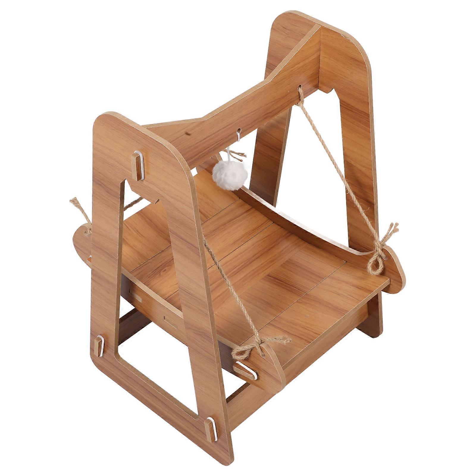 Cat Hammocks For Indoor Cat Swing Hammock Pet Cat Resting Nest Beige 49.20X37.40X29.40Cm Sleeping 1Pcs