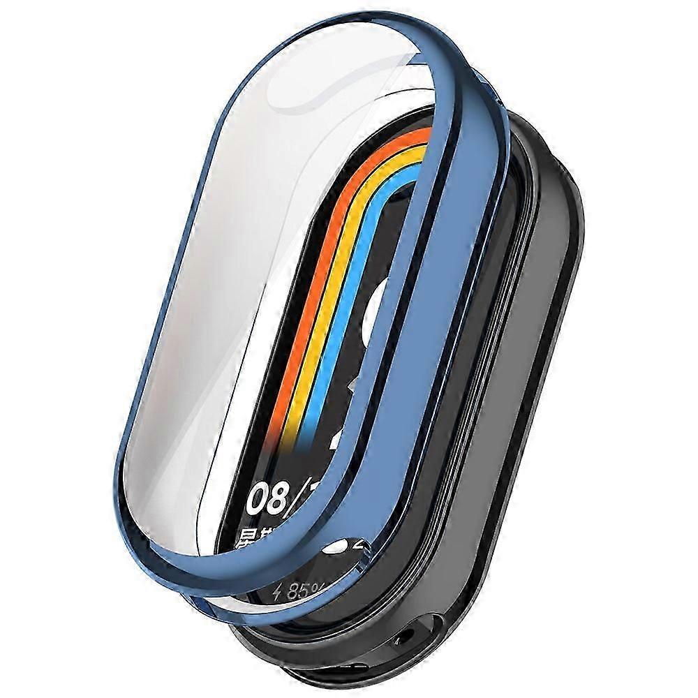 For Xiaomi Smart Band 10 / 10 NFC Watch Case Full Protection Scratch Resistant TPU Cover Electroplating Blue