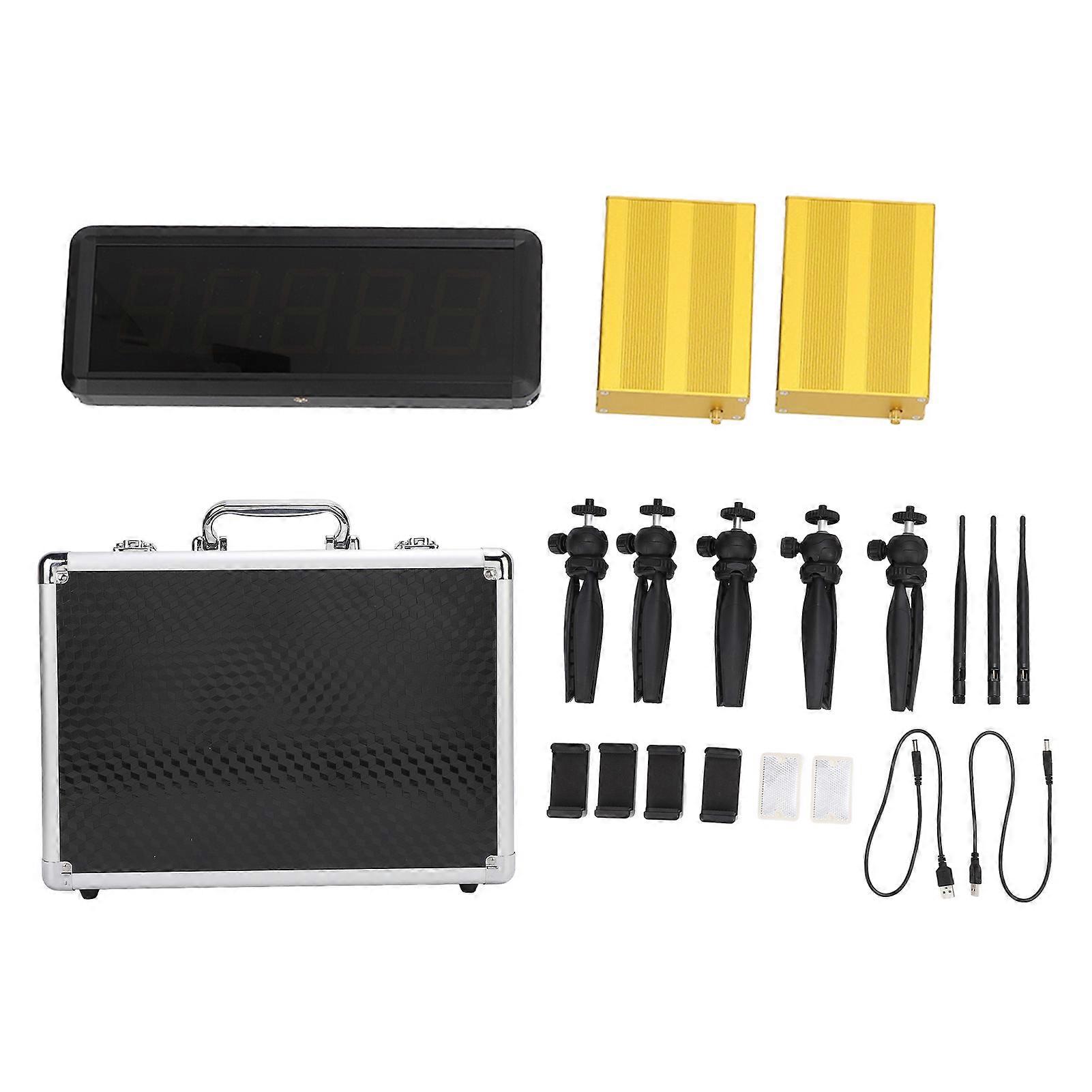 Wireless Laser Timer Battery Powered 5 Digit Digital Display Auto Reset Racing Timer for Sprint Race Track Field