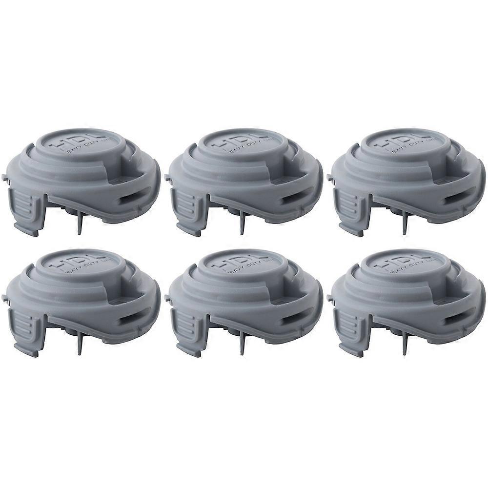 6Pcs For Black Decker STC5433 Type 1 STC5433PC Type 1 HDL ABS Heavy Duty Line Spool Cap, 90588530