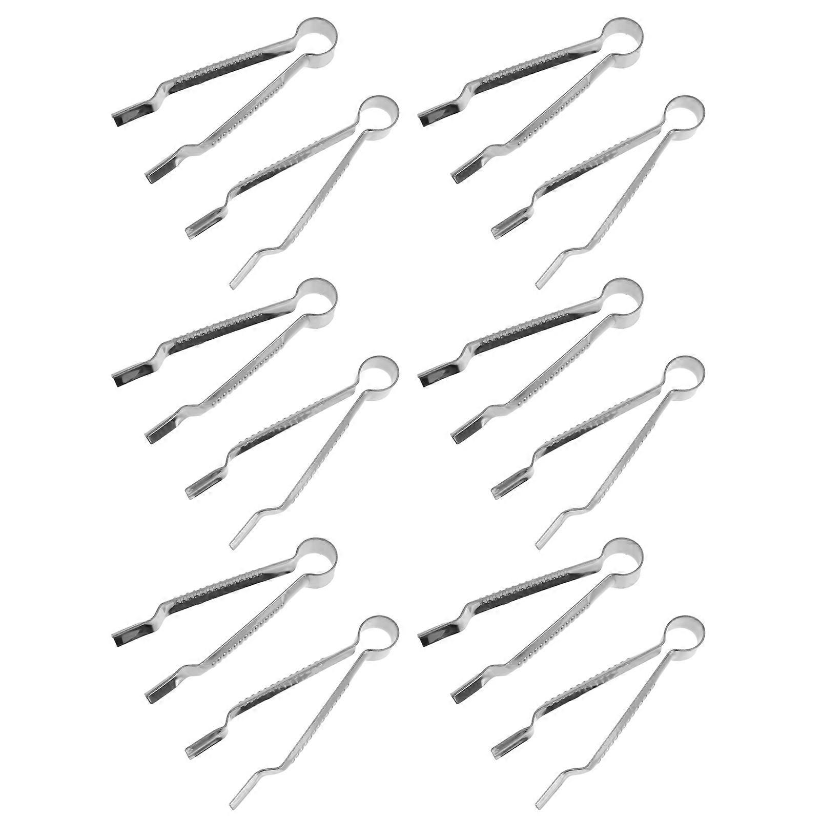 Fondant Decorating Tools Cake Lace Clips Set Assorted Color For Home Users And Bakers Food Grade Stainless Steel 12Pack