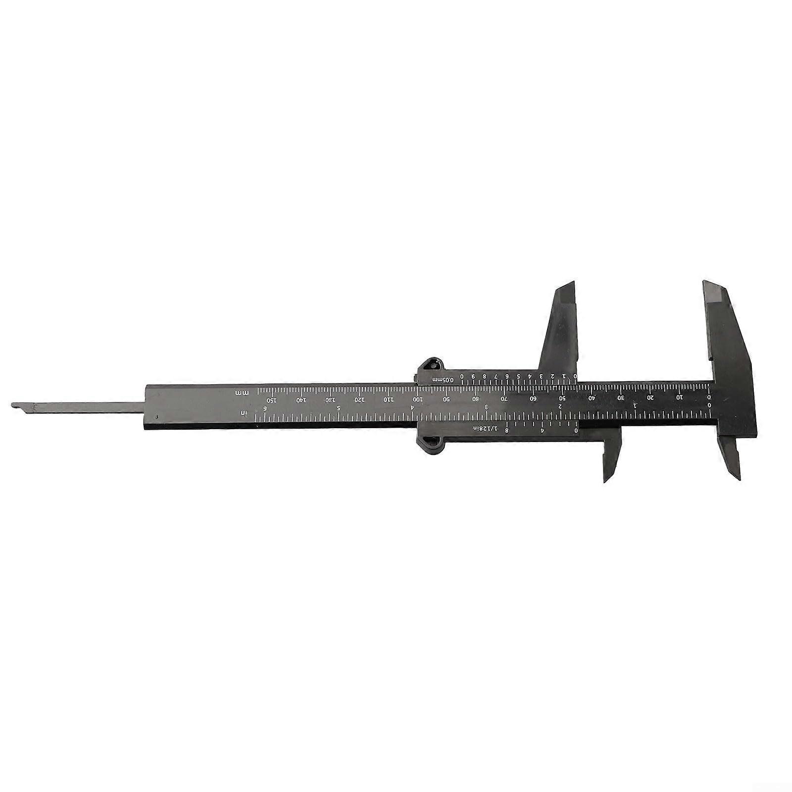 Vernier caliper for depth, height, and diameter measurement, 0150 mm range (black)