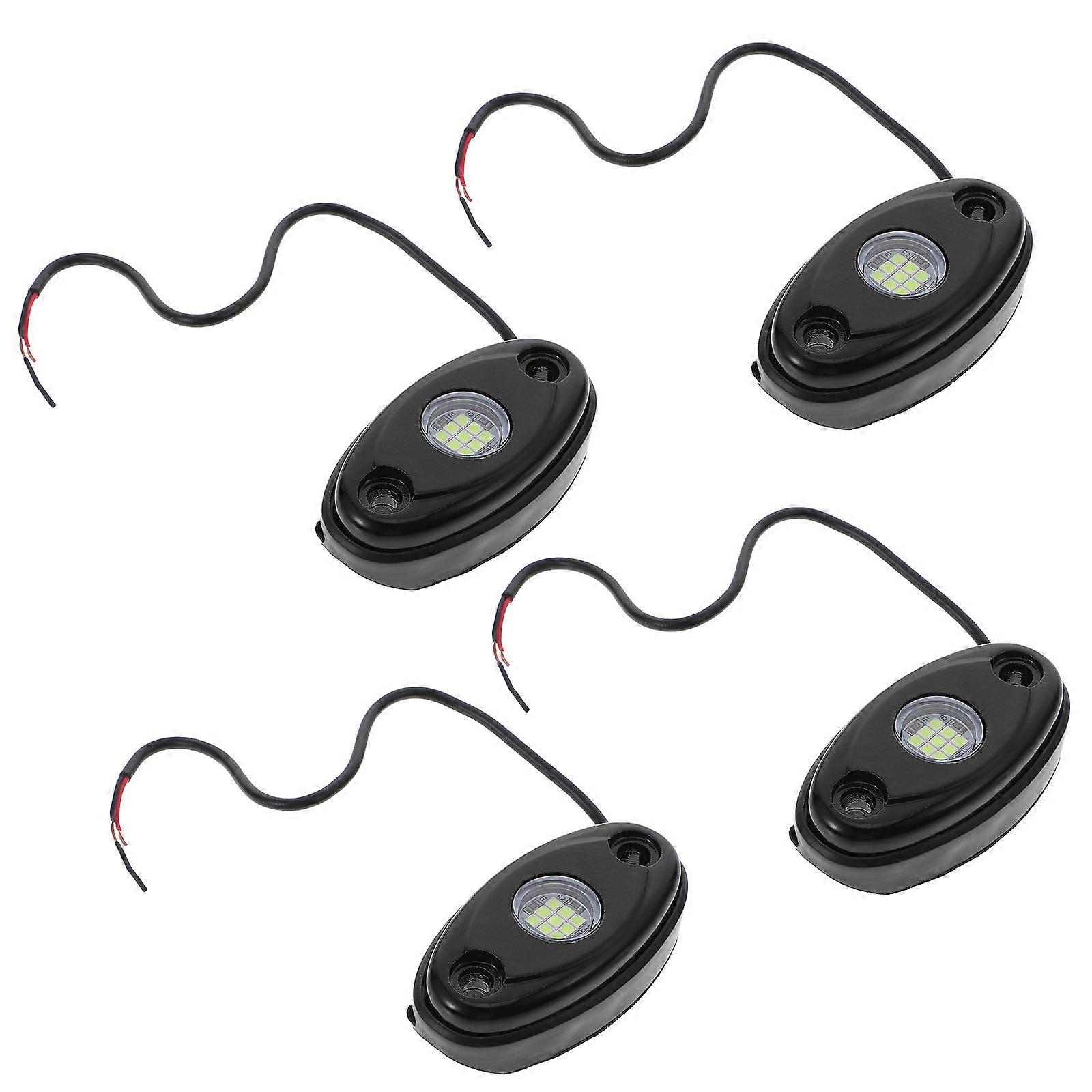 4Pcs Auto Rock Lighting For Car Accessories With Waterproof Functionality Designed For Rainy Days