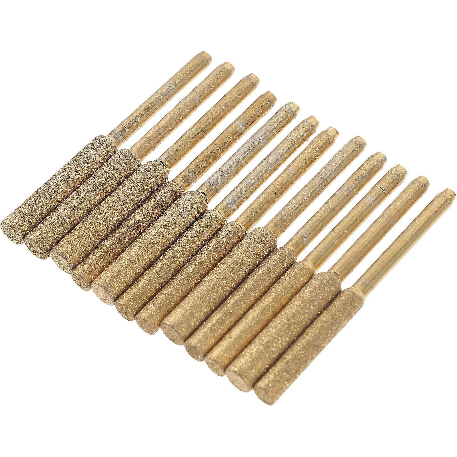 12Pcs Functional Grinding Heads Rotary Tool Bits For Woodworking And Maintenance With Compact Cylinder Shape 4.5X0.4Cm