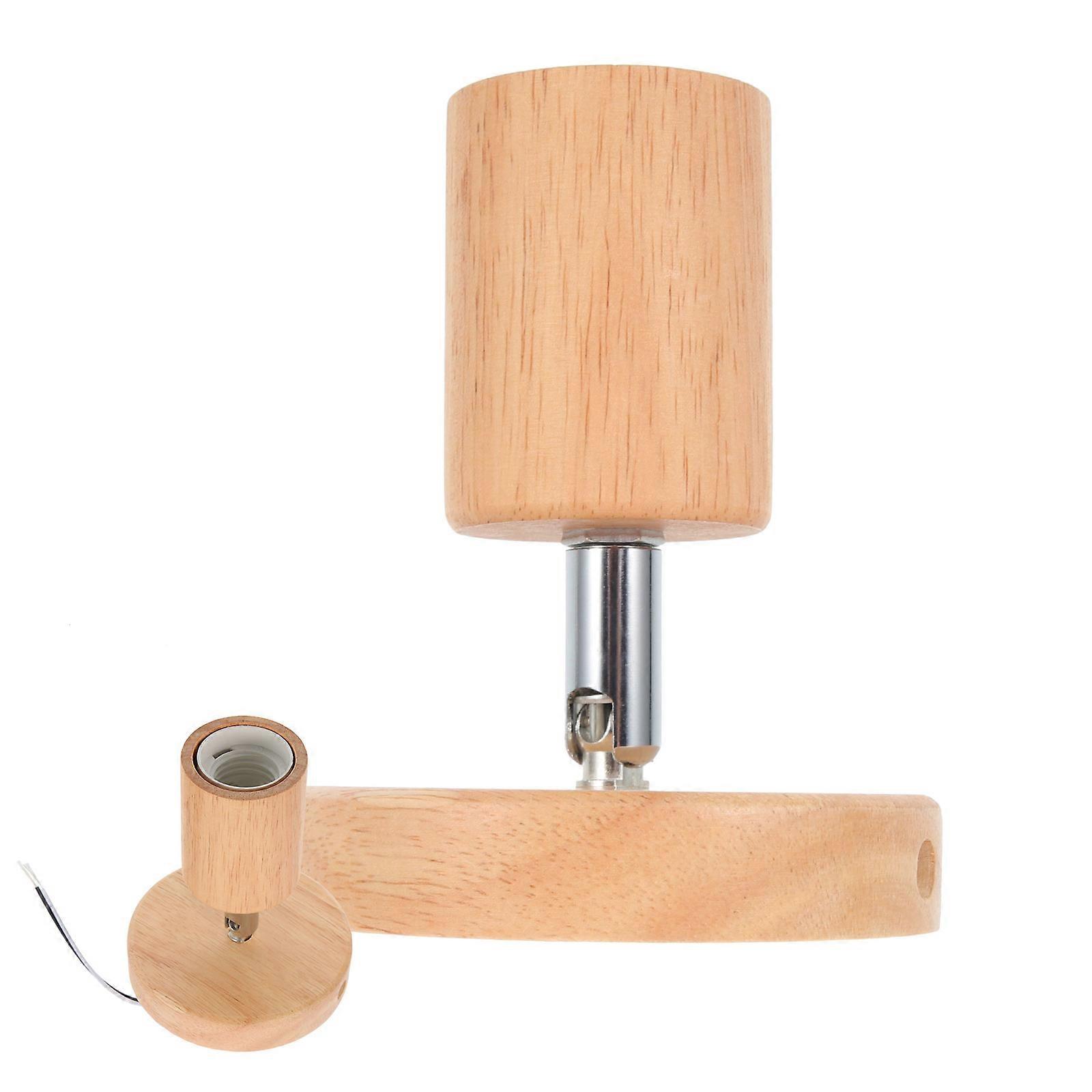 Modern Minimalist Wood E27 Light Holder Rotatable Ceiling Socket For Home Use 1Set