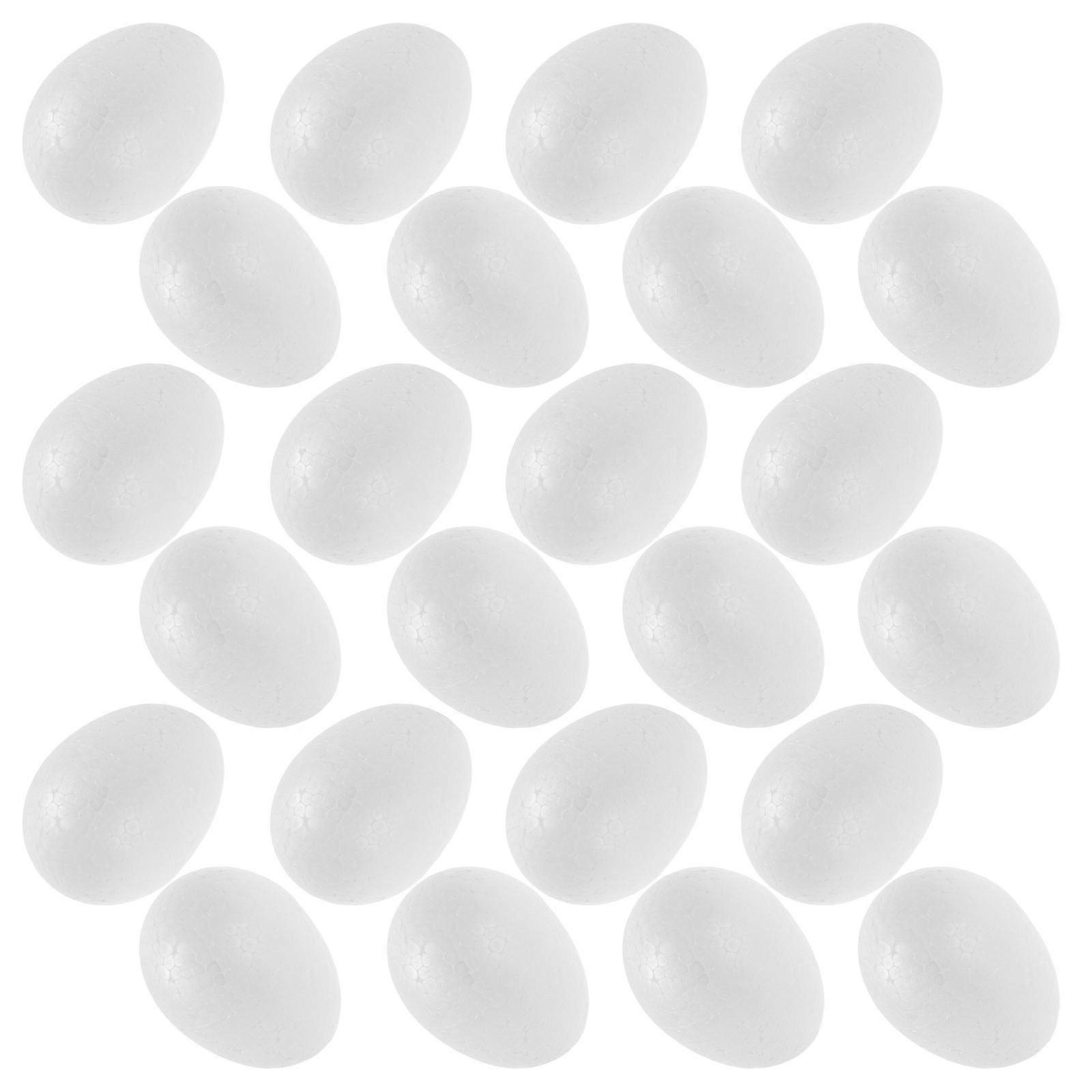 50Pcs Easter Foam Eggs For DIY Decorating Projects And School Activities 6Cm White Polystyrene Egg Model
