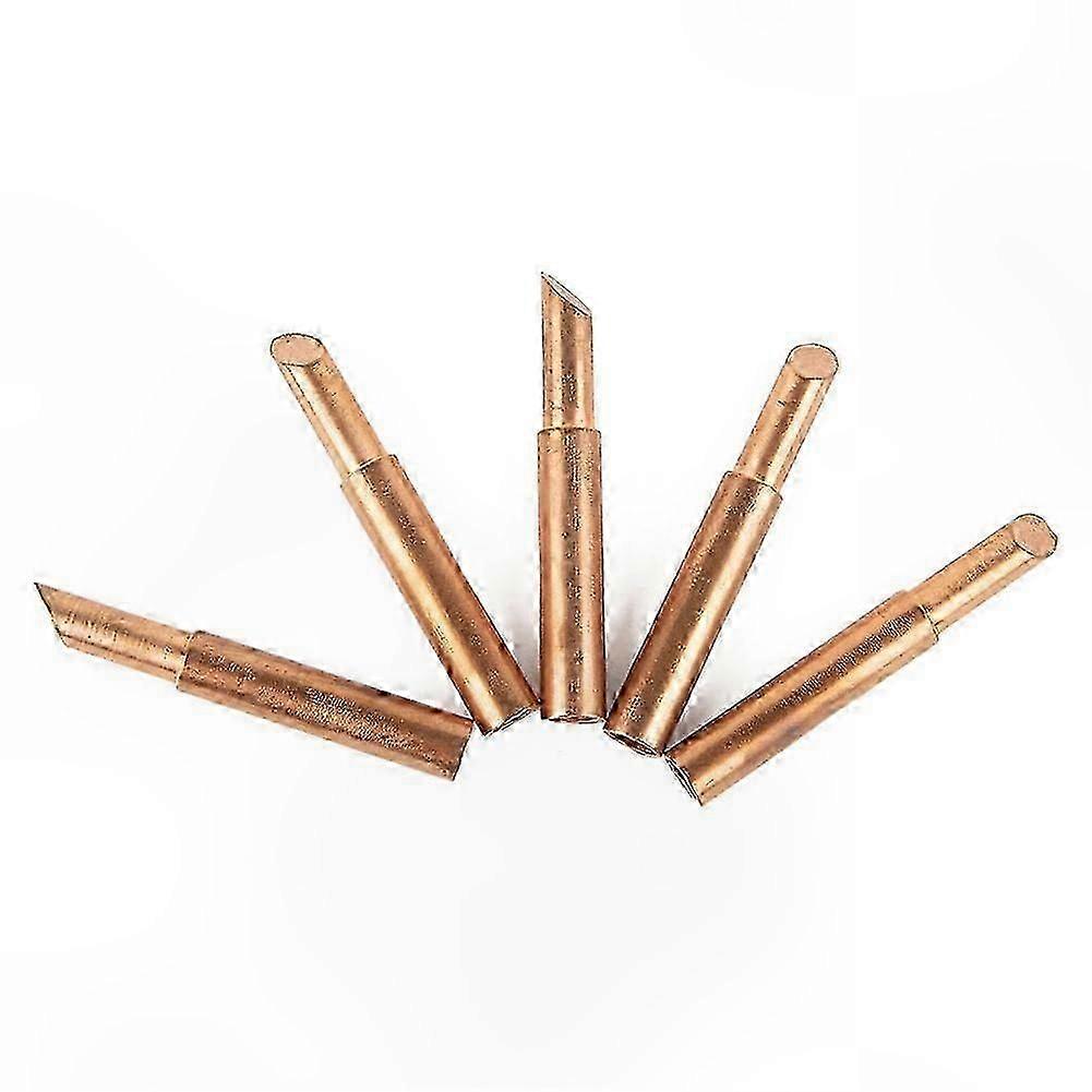 5 Pack Pure Copper Soldering Tips for Lead-Free Welding Tools