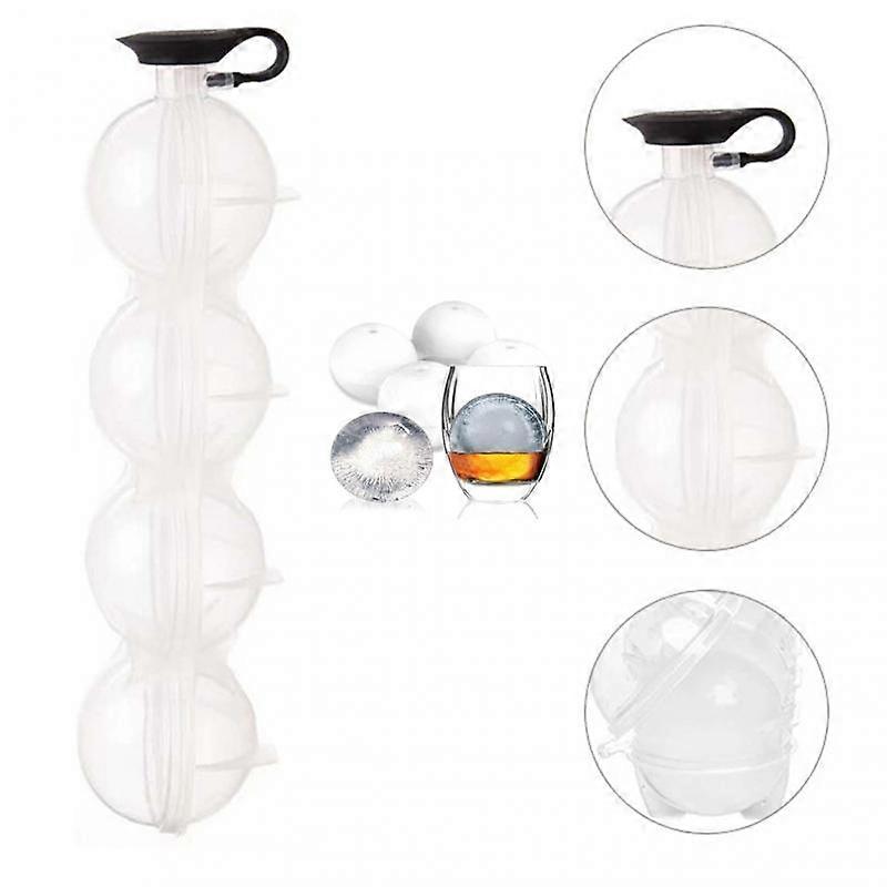 4 Cavity 5.5cm Big Size Ball Ice Molds Sphere Round Ball Ice Cu-be Makers Home Bar Party Kitchen Whiskey Cocktail DIY Ice Moulds