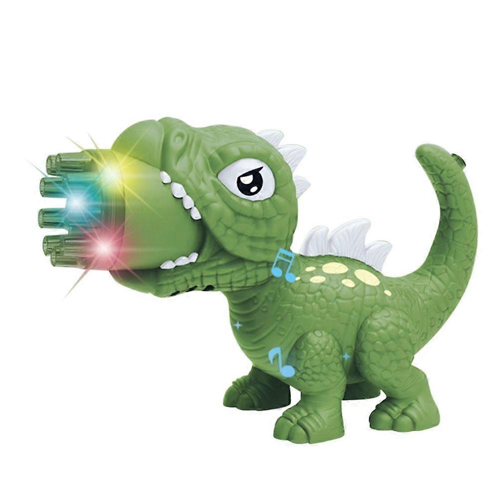 9 Hole Auto Dinosaur Bubble Machine Toys Outdoor Music Lighting Bubble Blower Toy
