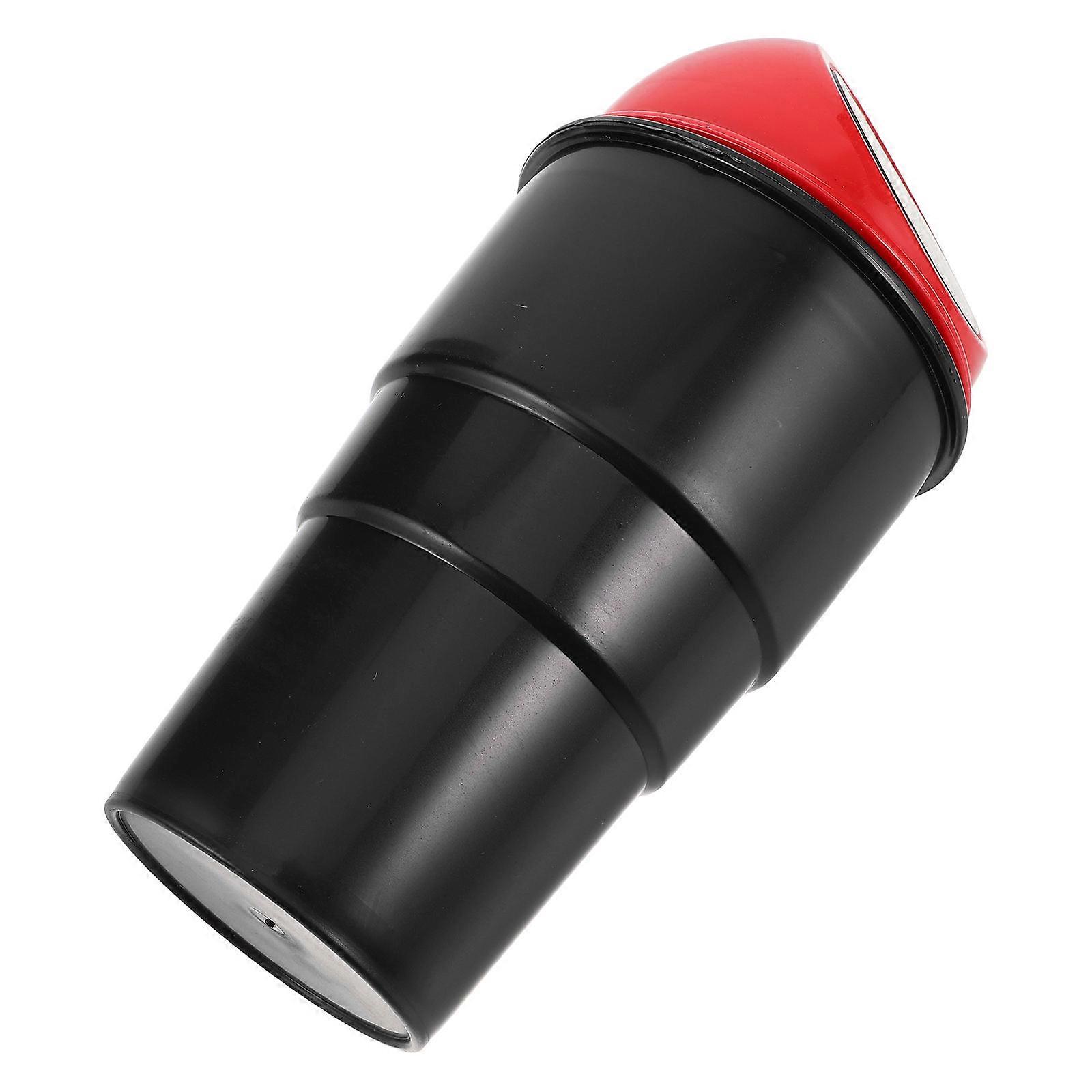 Car Trash Can Multi-Functional Round Waste Bin with Push Lids