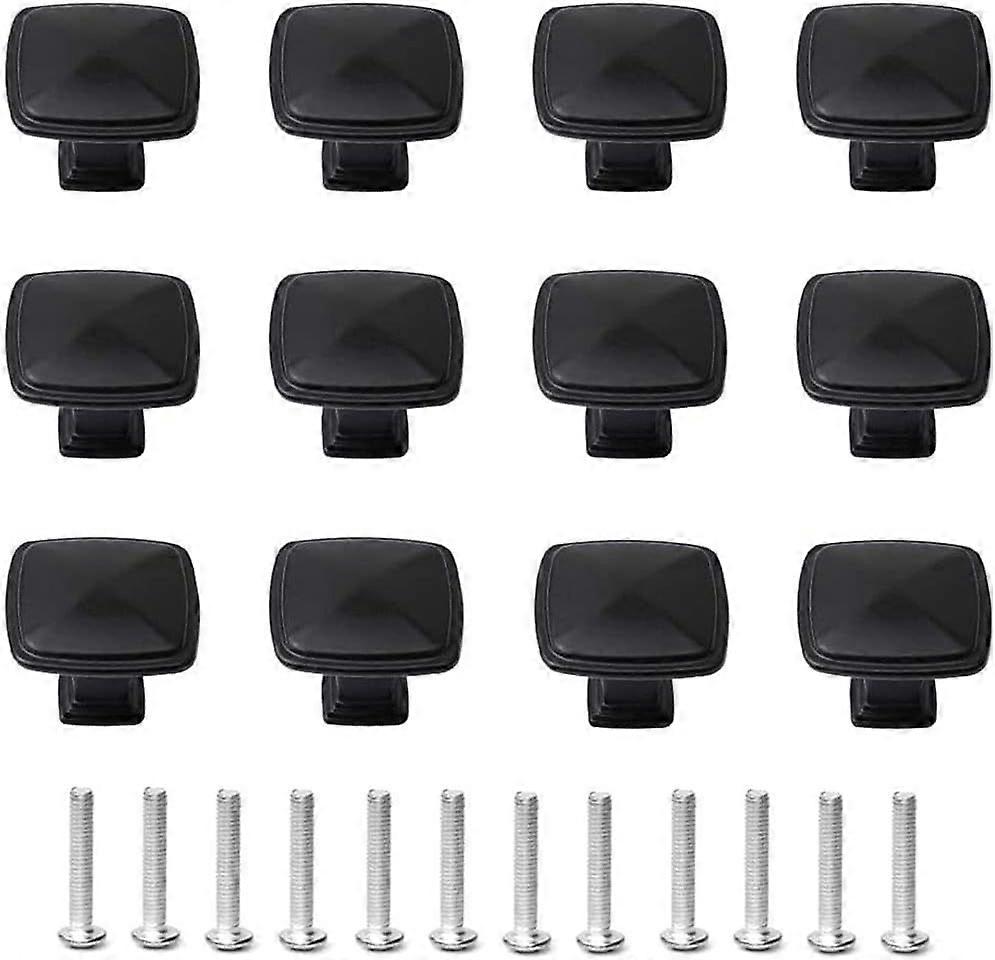 12 Pcs Mushroom Drawer Knobs Single Hole Drawer Handle Matte Black Drawer Knobs Black Cabinet Door Knobs Black Dresser Knobs for cabinet drawer kitche
