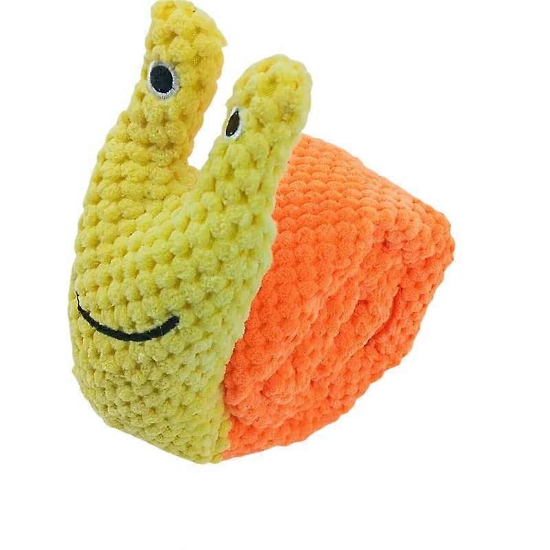 Dog Puzzle Feeder, Interactive Toy, Indestructible Plush Clay, Squeaky Toy for Puppies, Durable, Foldable, Snail Pet Supplies (7)