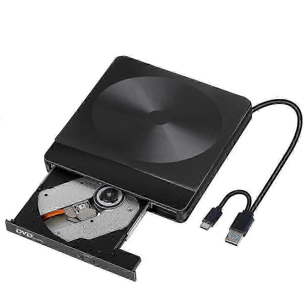 Portable 3d Blu-ray Dvd Writer, External Bluray Drive, Wide Compatibility For Windows Xp/7/8/10/macos, Plug And Play, Usb 3.0 Type-c For Instant
