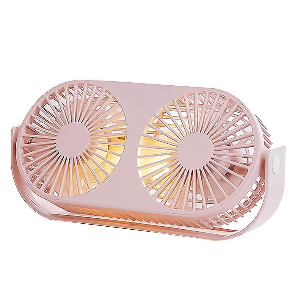 Portable Usb Powered Fan Mini Tabletop Fan For Home -Degree Rotation Function Pink 1Pc