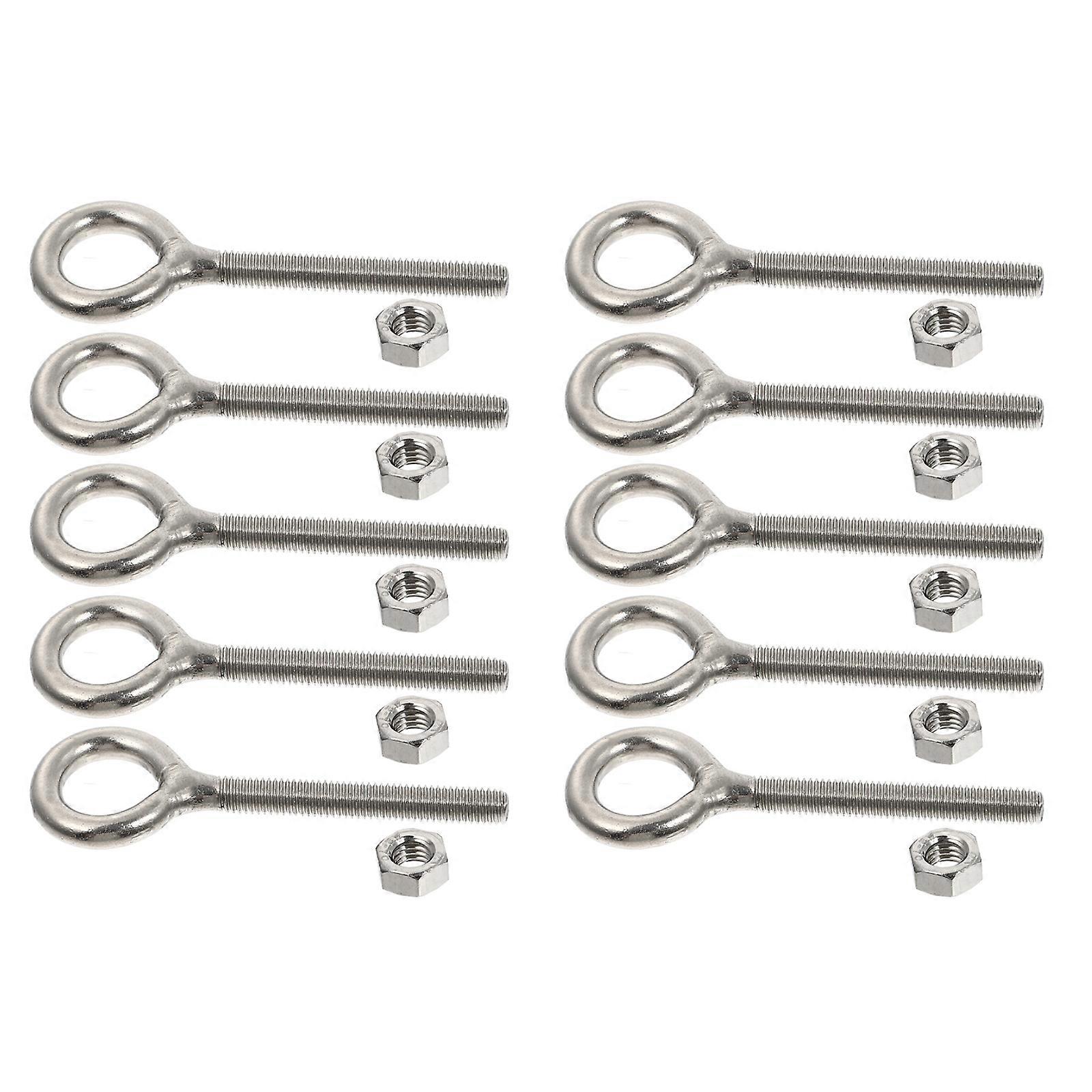 Screw Hook Stainless Steel 10Pcs 1 Set For Outdoor Use 2.32X1.26X0.35In And High Hardness