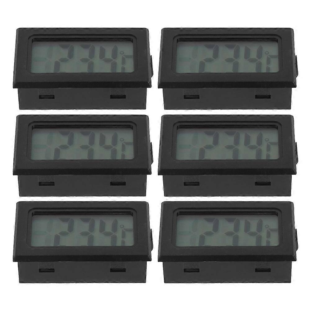 Digital Indoor with Clear Display for Accurate Temperature Monitoring Home Use Black Plastic