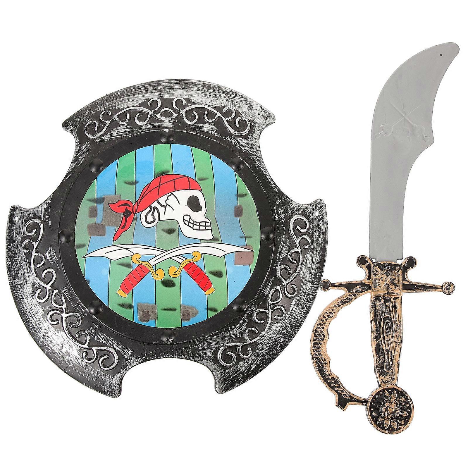 Foam Sword and Pirate Shield Costume Accessory Set – Lightweight, Durable Role Play Gear for Halloween and Themed Parties – Creative Design for