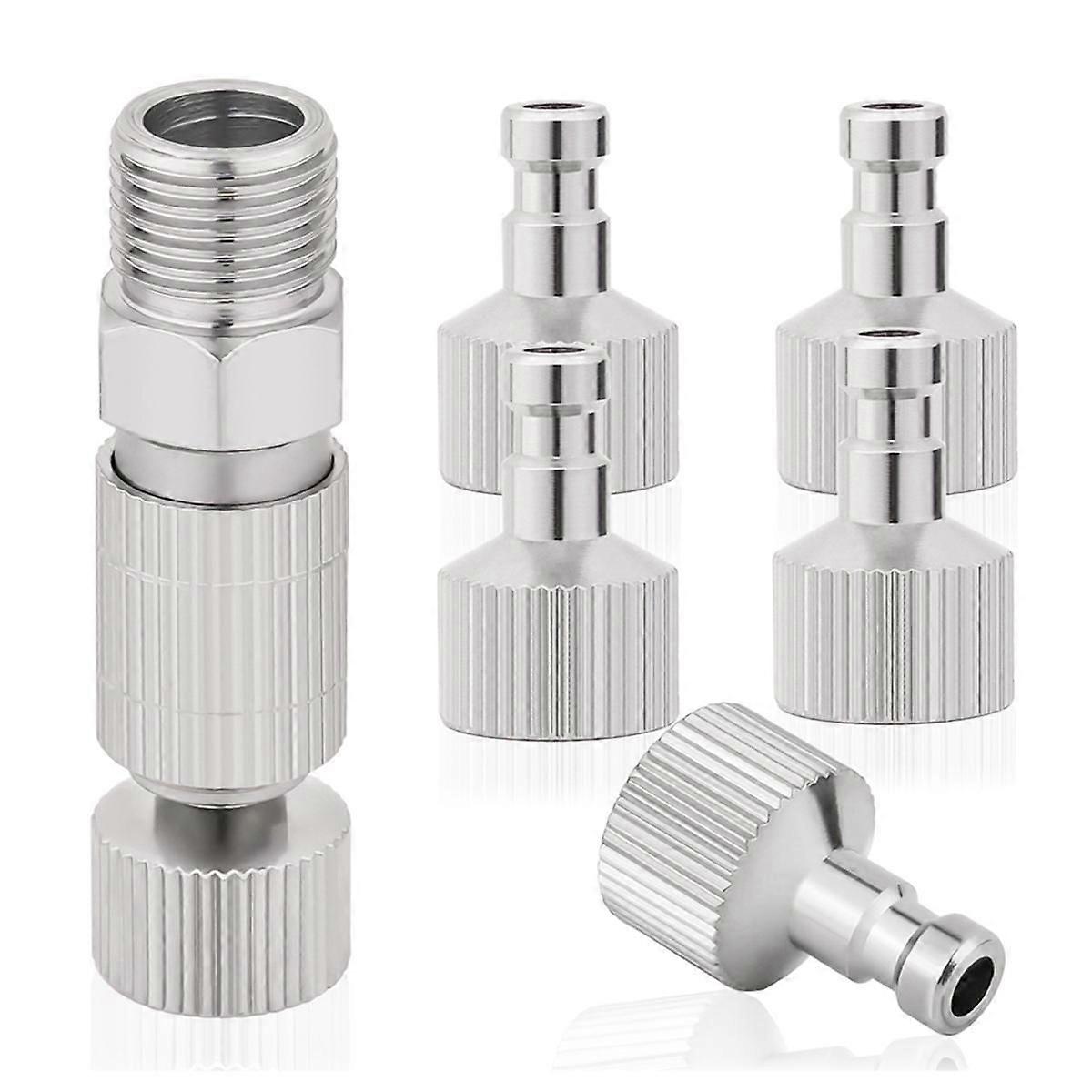 Airbrush Quick Disconnect Coupler Release Fitting Plug, 6Pcs 1/8 in BSP Male and Female Connections Adapter Air Brush