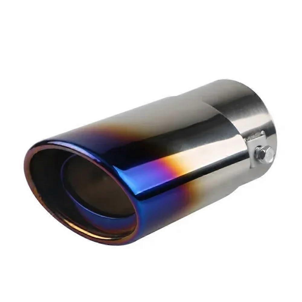 Universal Car Exhaust Muffler Tip Round Rear Exhaust Pipe End Muffler Tip Pipe Tailpipe Color A