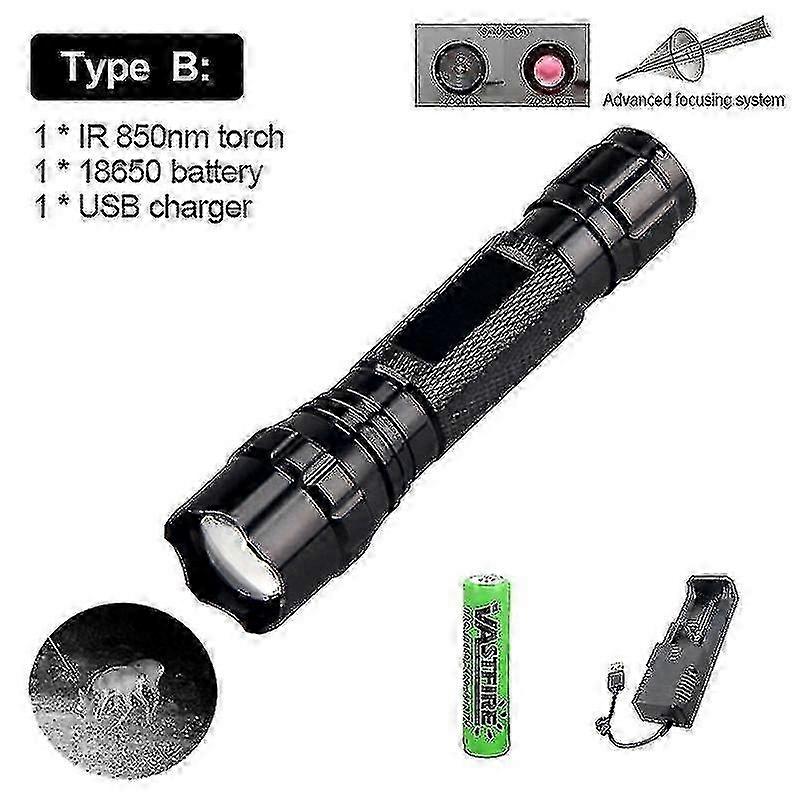 2025 Infrared Hunting Flashlight 850nm | Led Ir 850nm Night Vision Torch - 850nm Lamp -