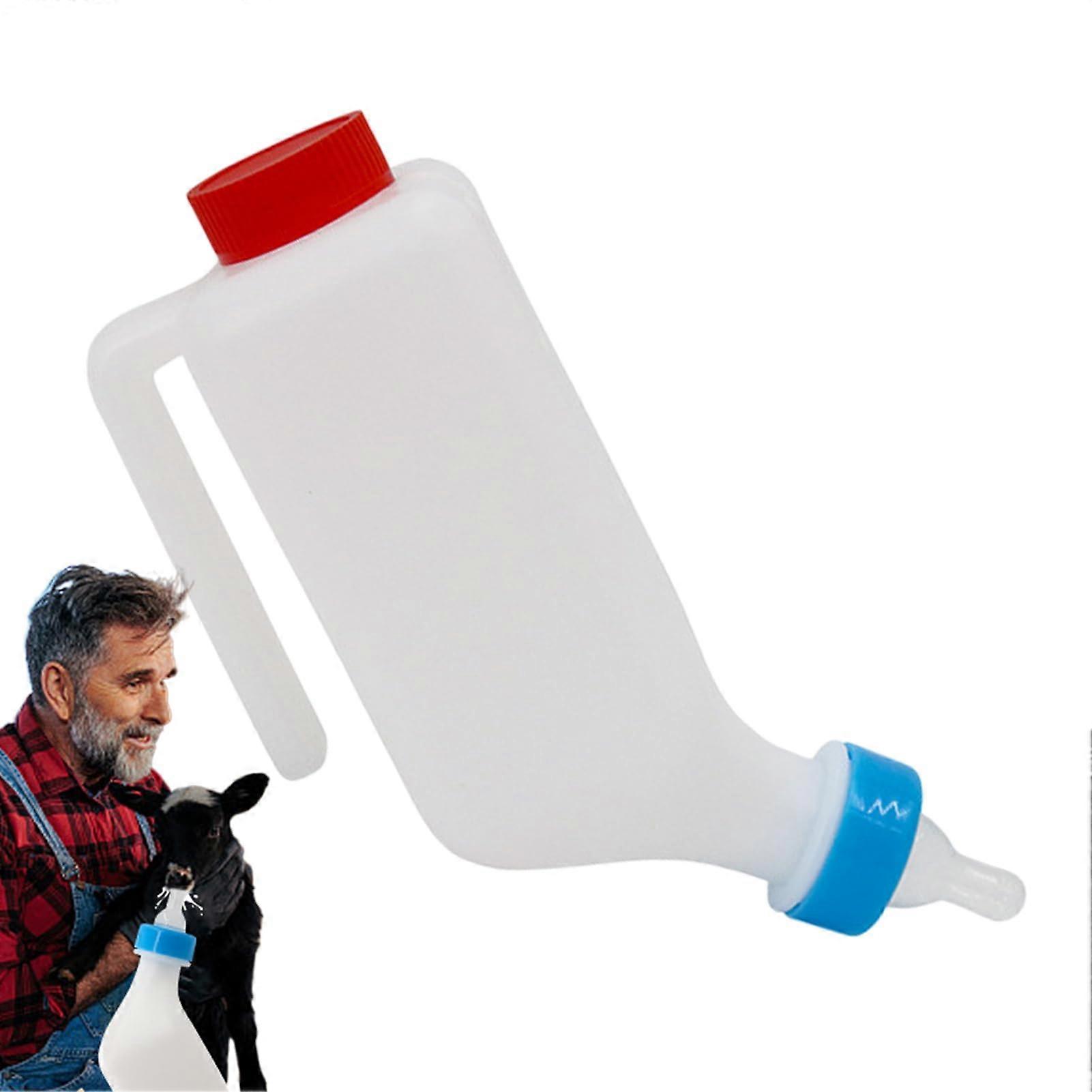 Goat feeding bottles, lamb feeder bottles with scale, 800ml multifunctional animal nursing equipment for goats, cows, puppies, and young animals.