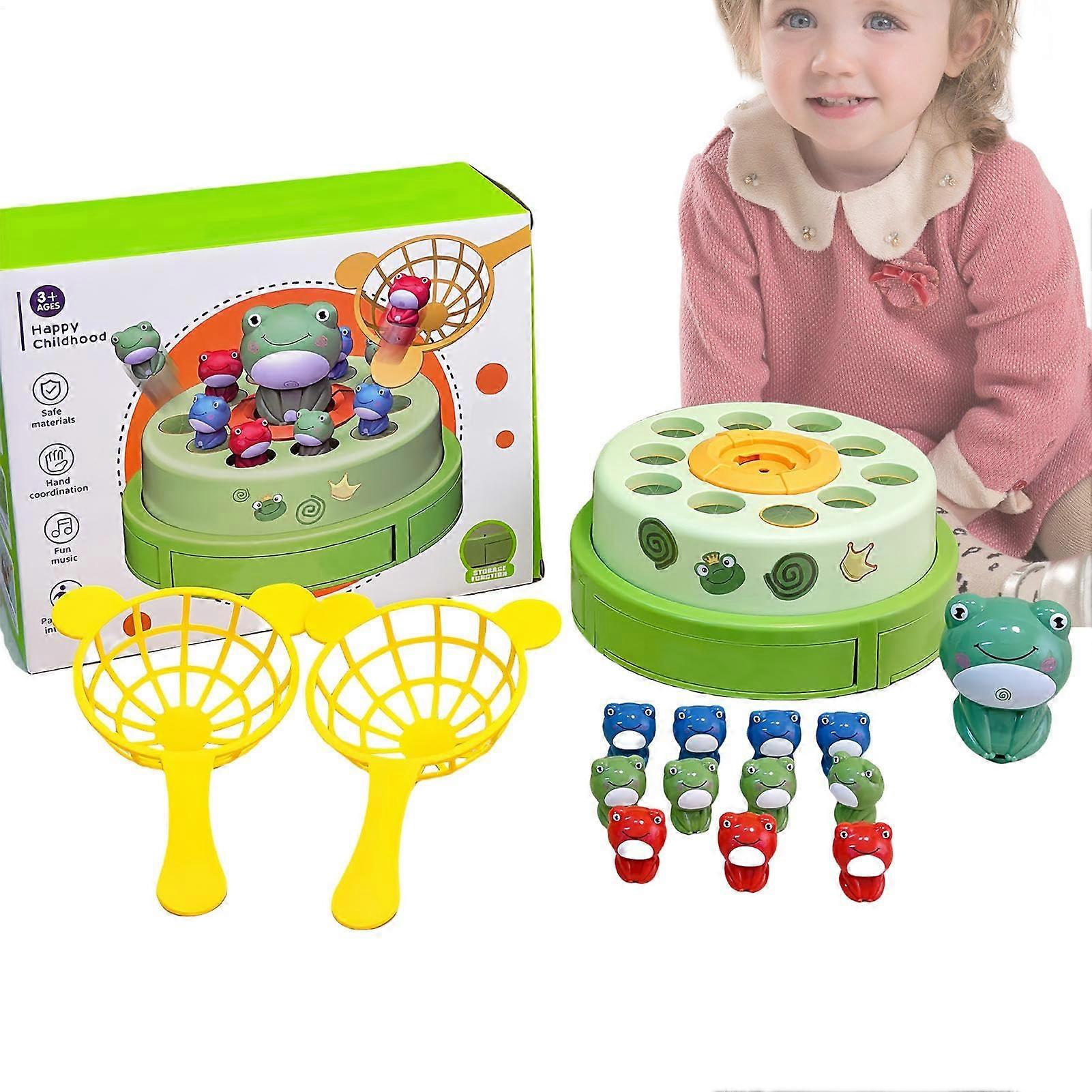 Bounce and Catch, Family Pop Game Electric Rotating Glowing Music Toy for Kids Activities