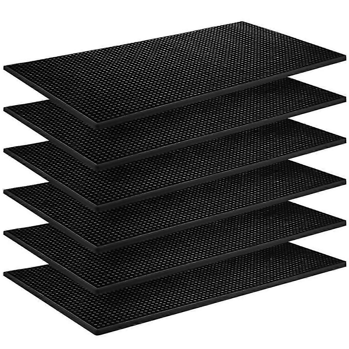 For 6pcs rubber mat non slip bar service spill