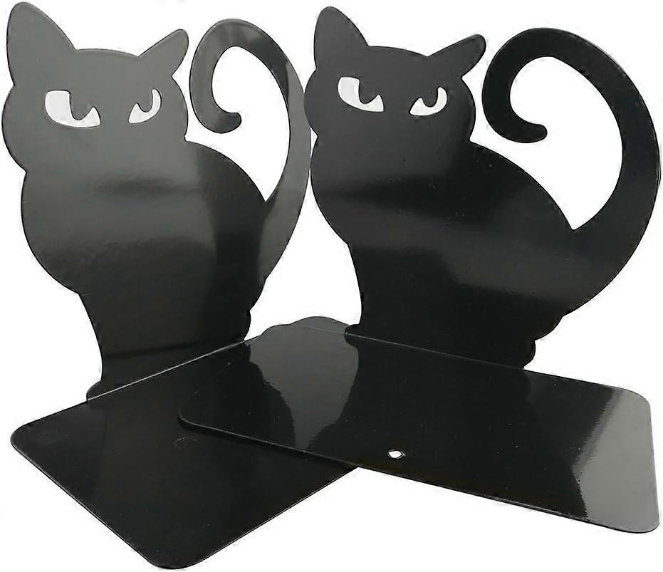 2Pcs Decorative Metal Persian Cat Bookends for Shelves