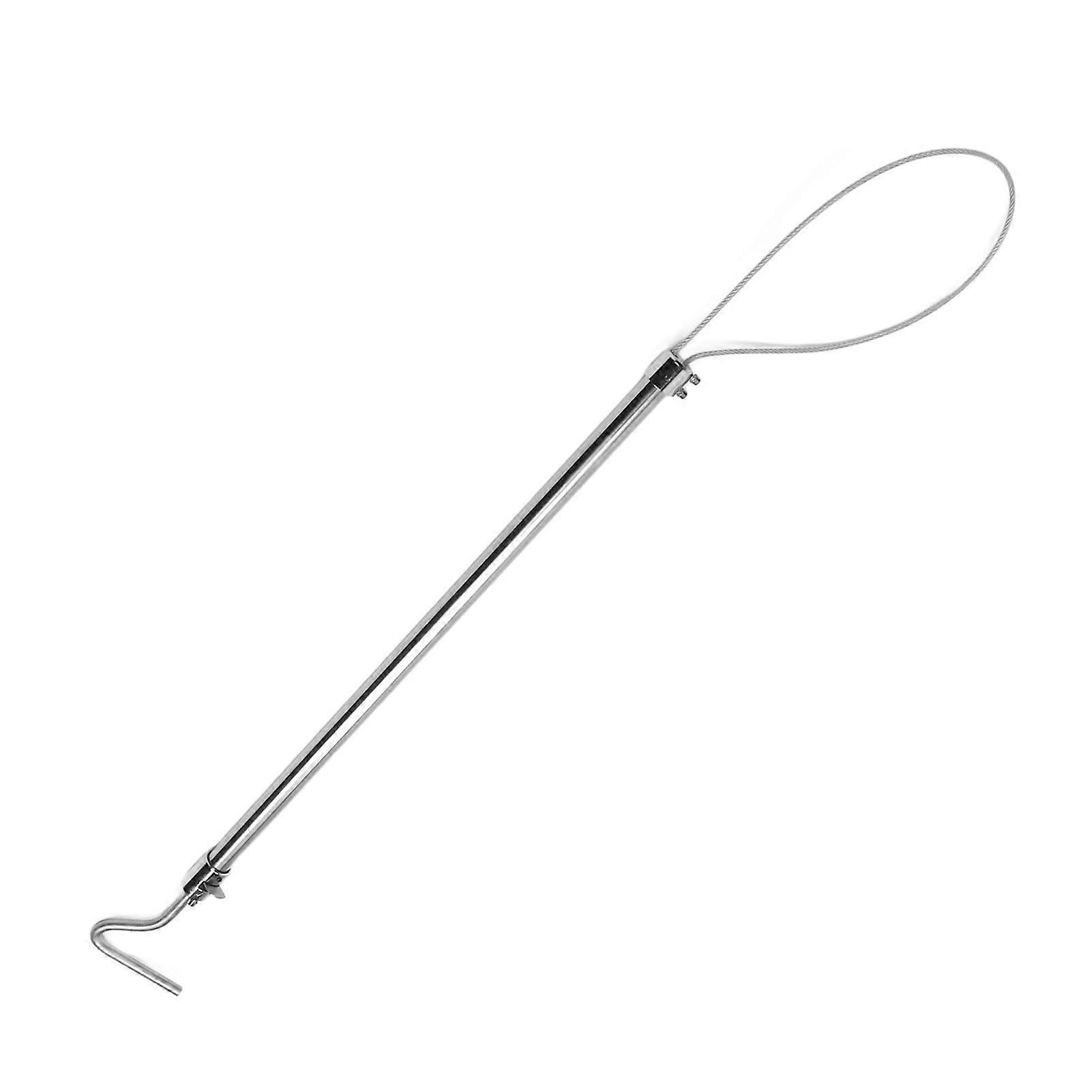 Pig Catcher Holder Stainless Steel Long Handle with Hook Animal Control Bar Catcher Tools for Pigs