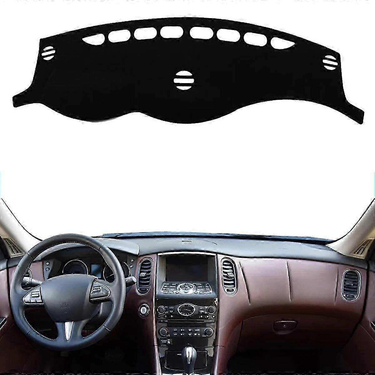 passar för Infiniti QX50 EX EX35 EX37 EX30d EX25 20072017, Skydd för instrumentbräda, Svart skydd för instrumentbräda, Skydd för instrumentbräda SZRH A-D
