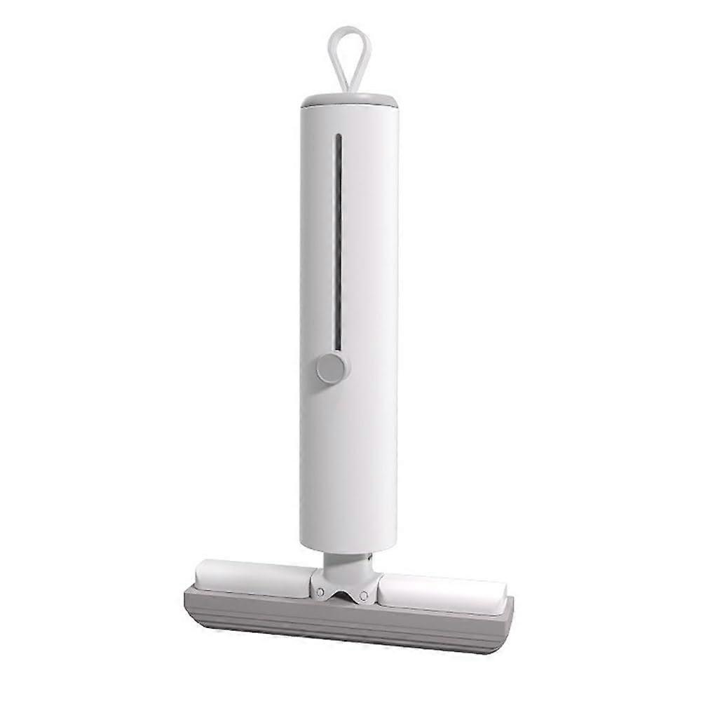 Mini Mop for Hard Floors and Tiles, Flexible Rotating Portable Desk Mop, Cotton Head, Wet & Dry Use, 20x15x3cm, White