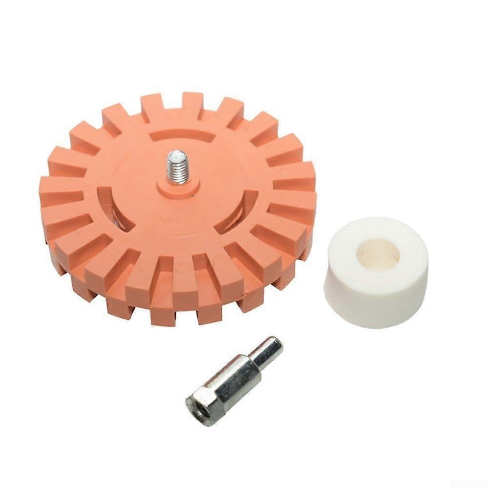 Eraser With Drill Adapter for Quick Sticker Removal on Cars, Dimensions 100 x 25 mm, Easy to Use, Durable