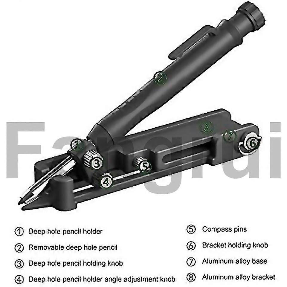 For woodworking measuring tool graffiti tool set with deephole pencil