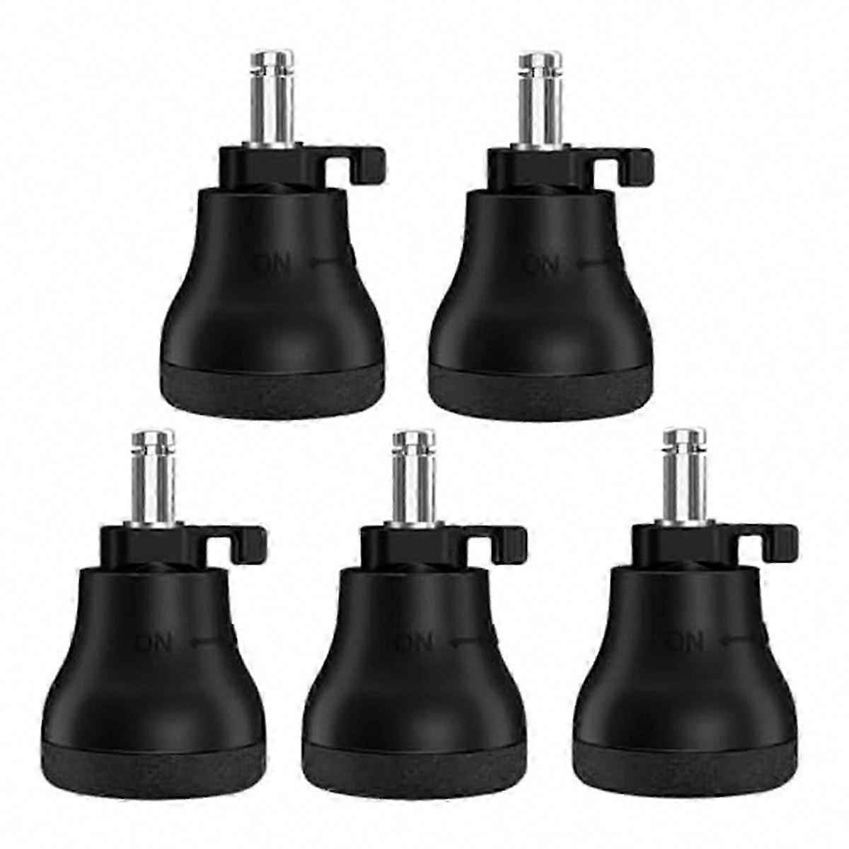 Office Chair Replacement Casters - Switch Between Wheels & Fixed Pads Easily