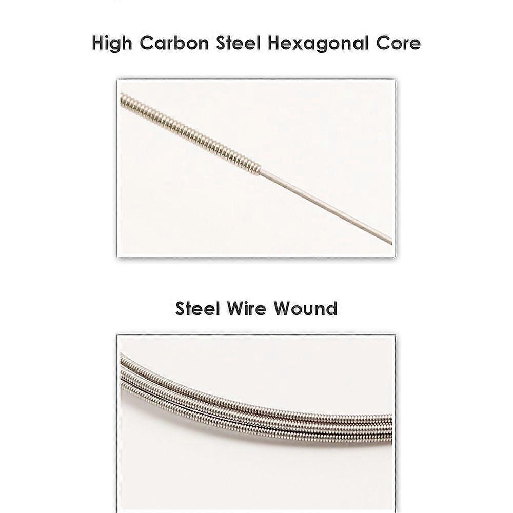 6 PCS Electric Guitar Strings (E-B-G-D-A-E) Steel Wire Strings Set Guitar Replacement Parts