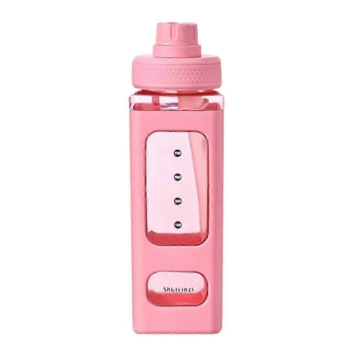 Garrafa de Água com Canudo Kawaii 3D Bear Sticker, 700ml Pink Sippy Cup - Copos Portáteis com Design de Urso Fofo Grátis