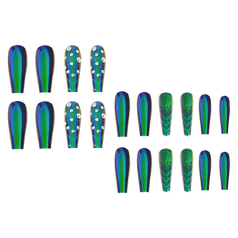 Halloween Nails Spider Pattern Press on Nails for Women Abs Material Assorted Color Manicure 24Pcs