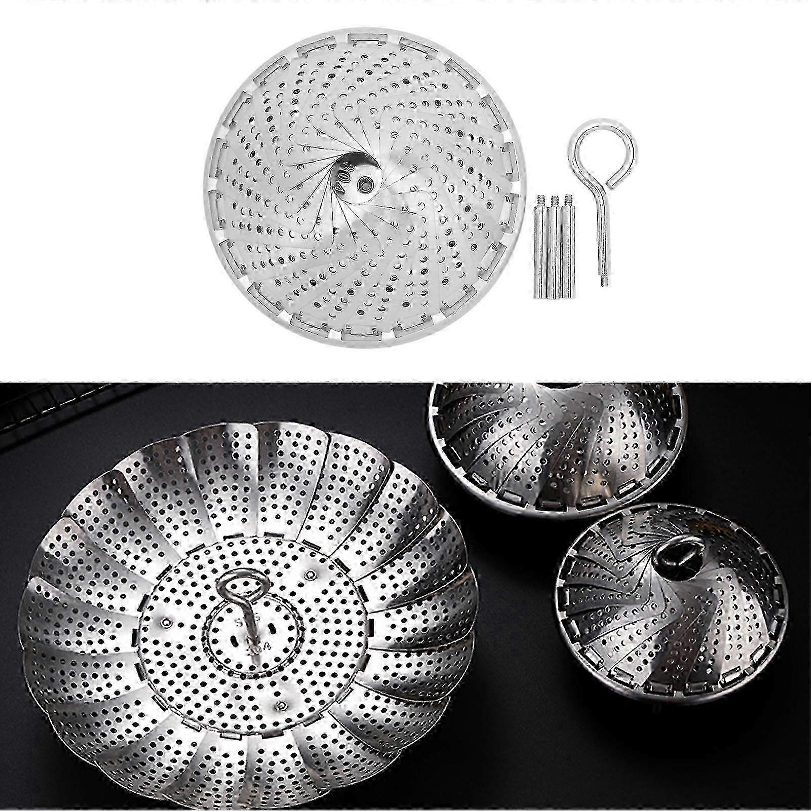 Foldable and Expandable 304 Stainless Steel Steamer Basket for Vegetables - No Warping Design