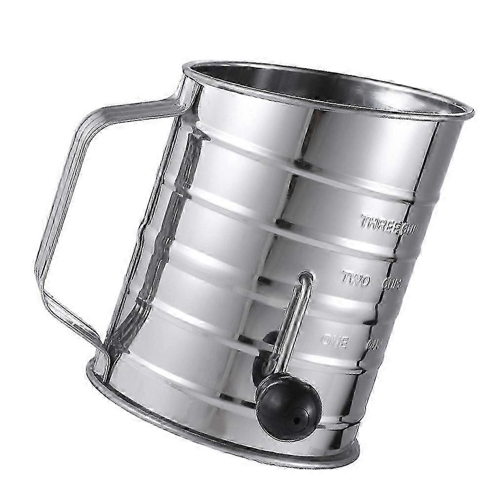 Baking Tool with Crank Operated Sieve, Combining Precision and Durability