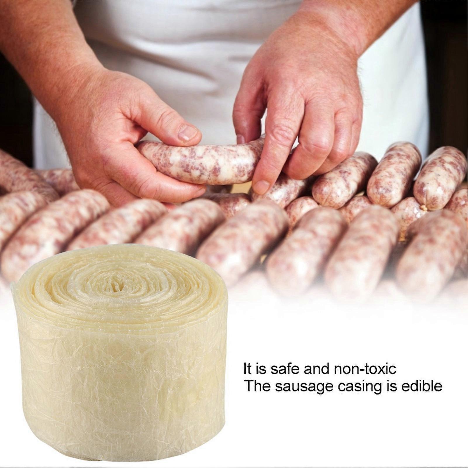 2-Layered Edible Hog Sausage Casing 8m Length 50mm White